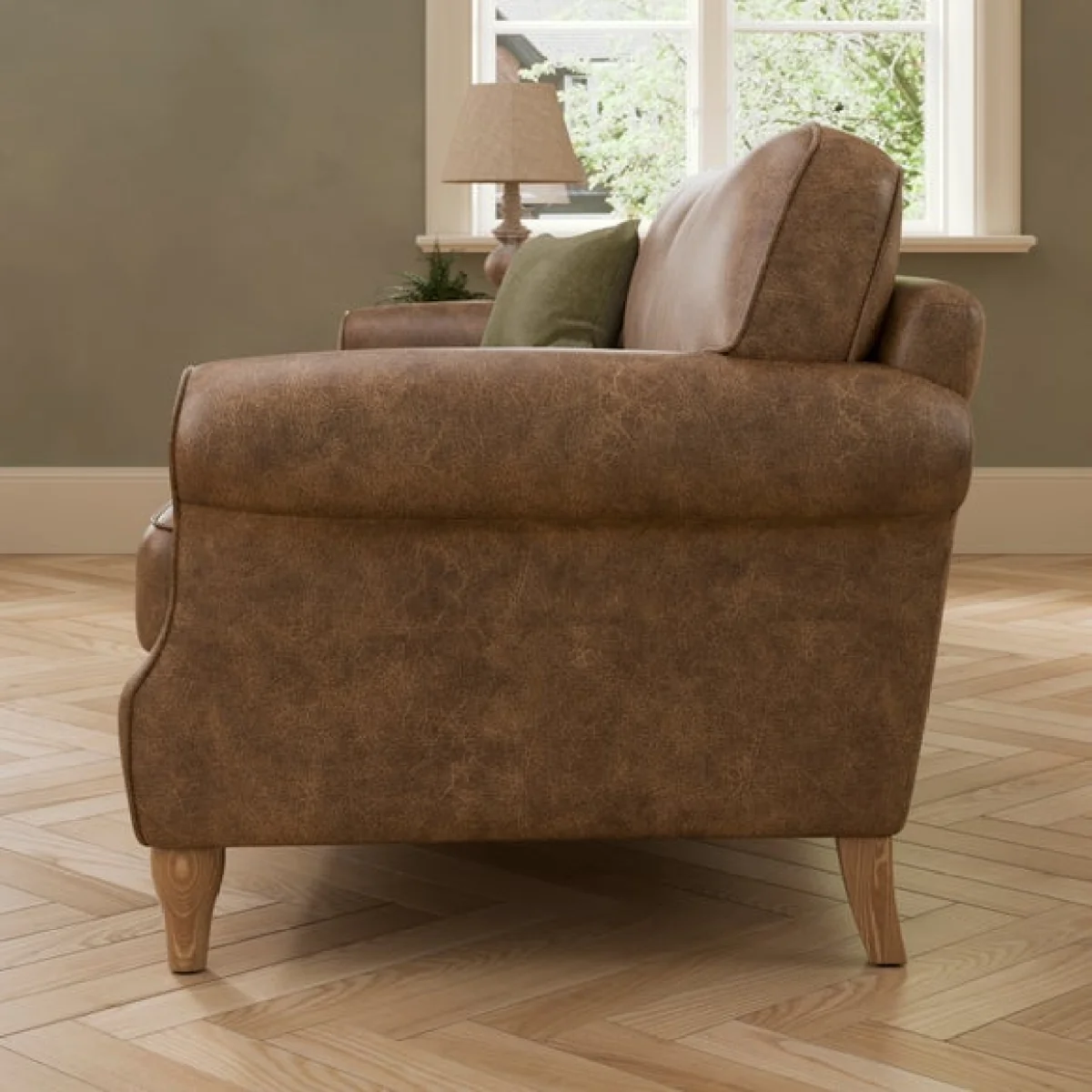 Millie Soft Faux Leather 3 Seater Sofa – image 3