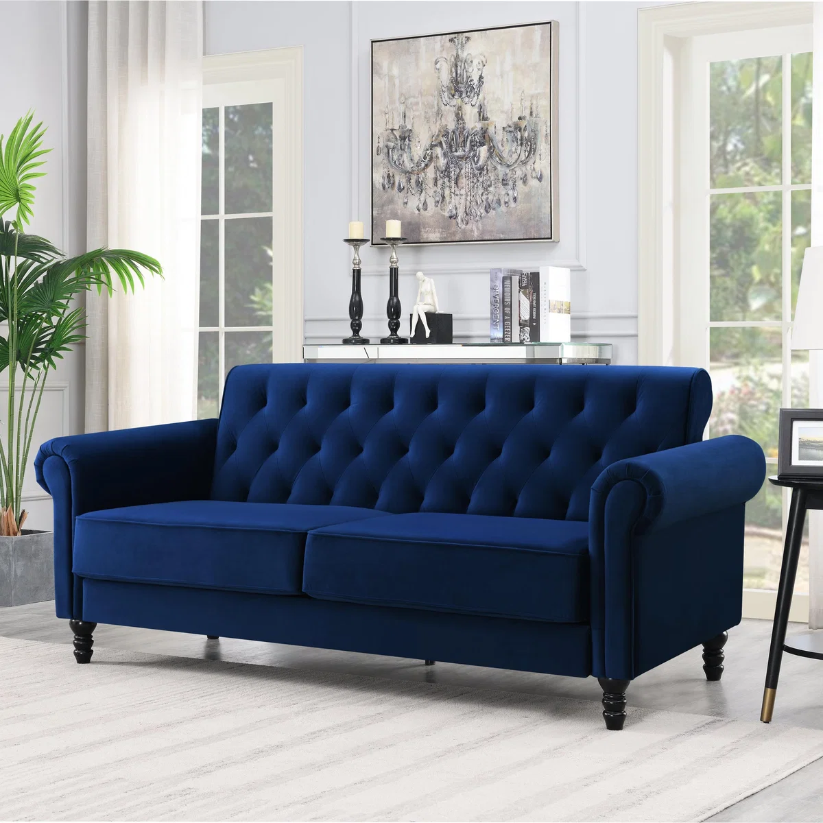 Greta Velvet 3 Seater Sofa – image 1