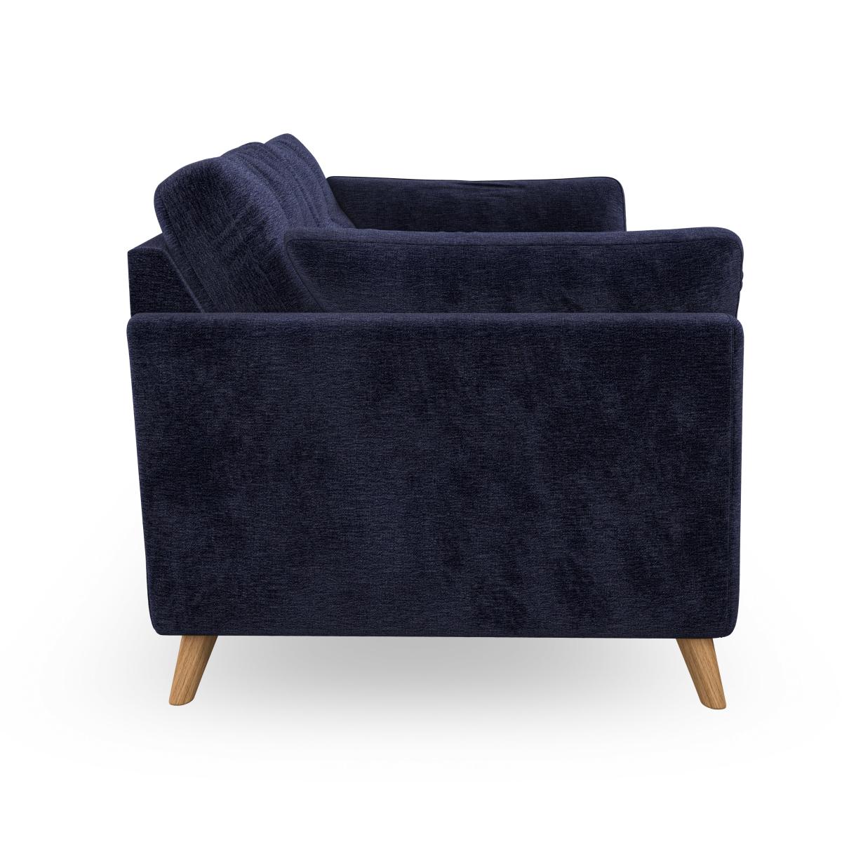 Peyton Large 3 Seater Sofa Luxury Chenille Luxe Navy – image 5