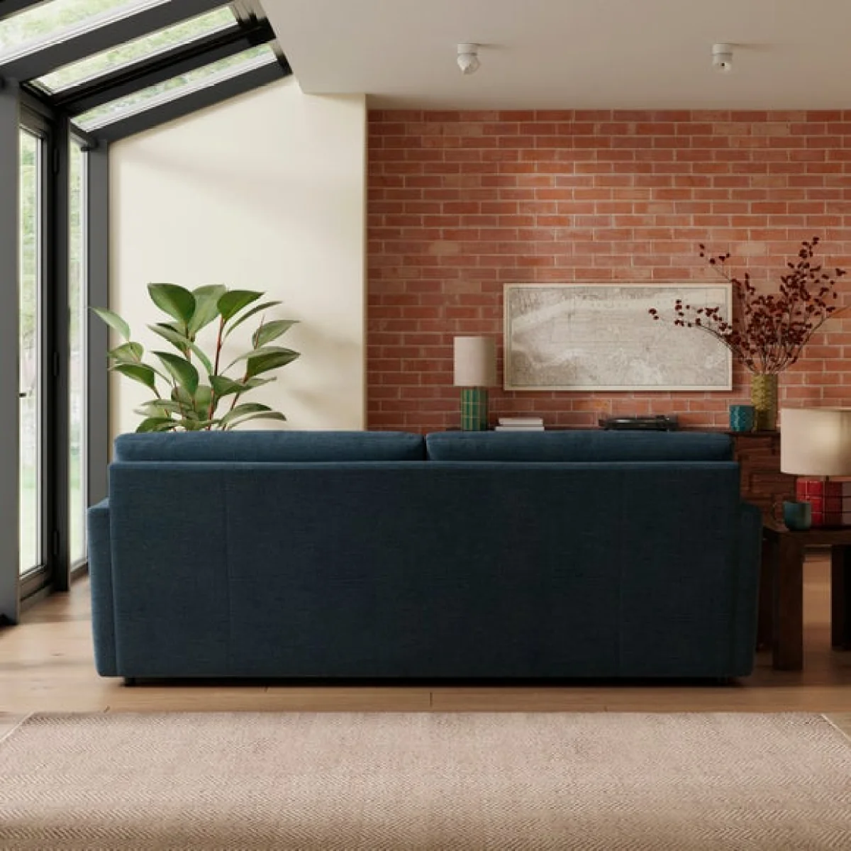 Aspen Textured Faux Linen 3 Seater Sofa – image 2