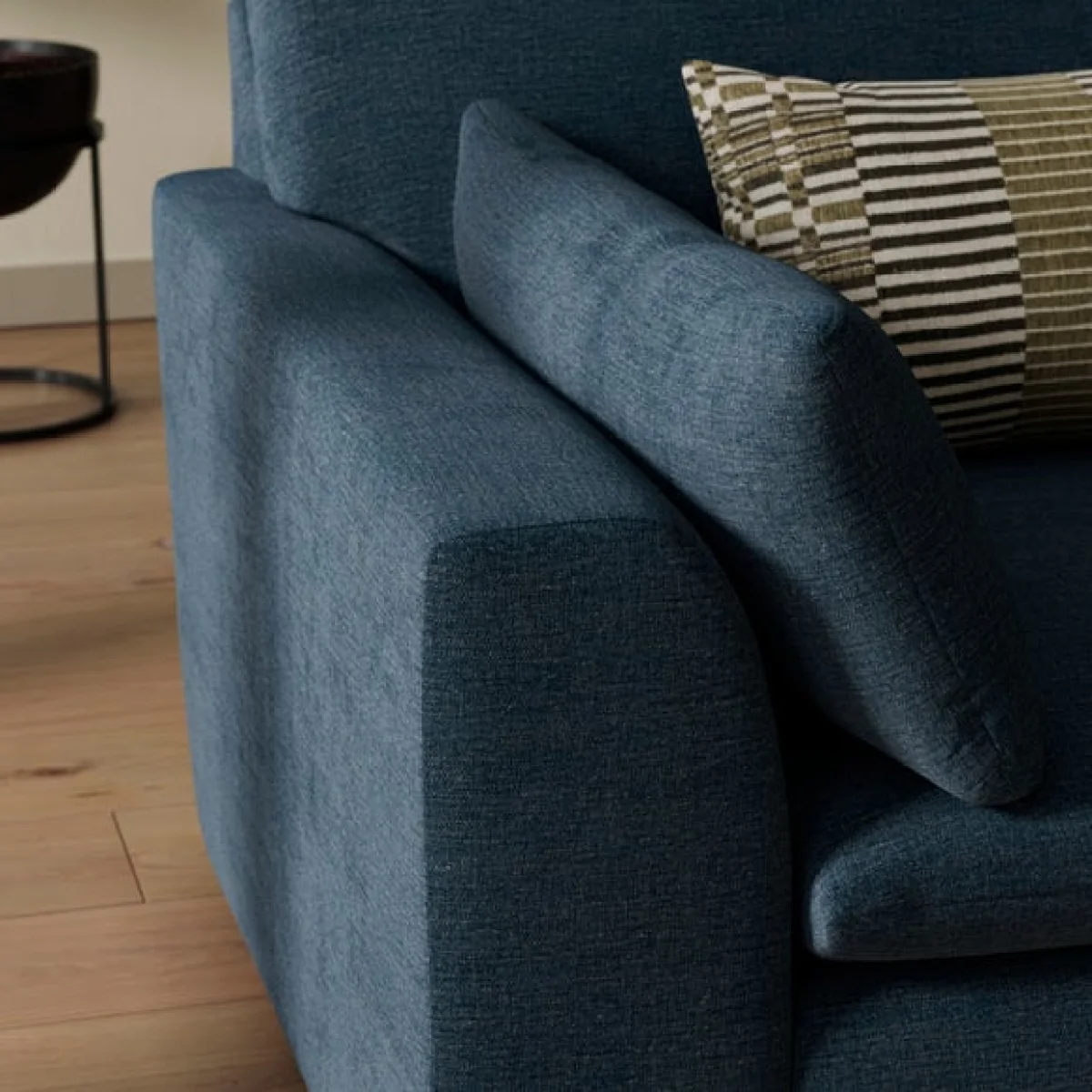 Aspen Textured Faux Linen 3 Seater Sofa – image 4