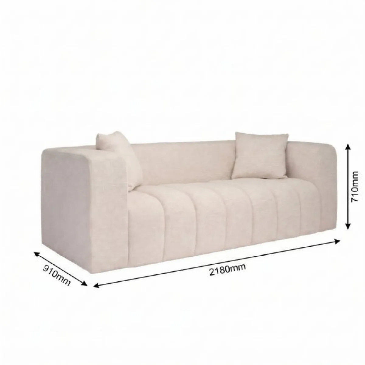 Penninsula Chenille 3 Seater Sofa – image 6