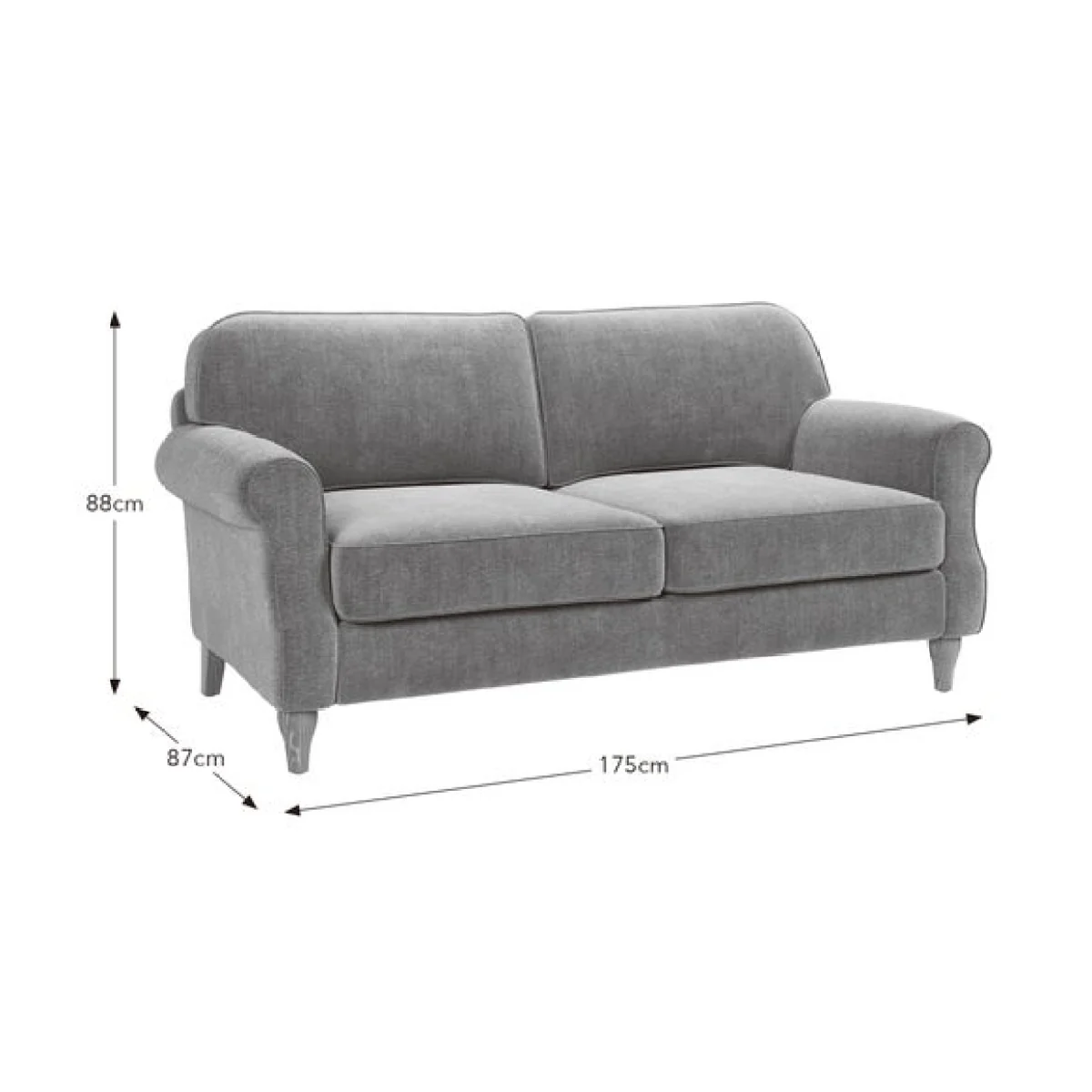 Millie Chenille 2 Seater Sofa – image 9