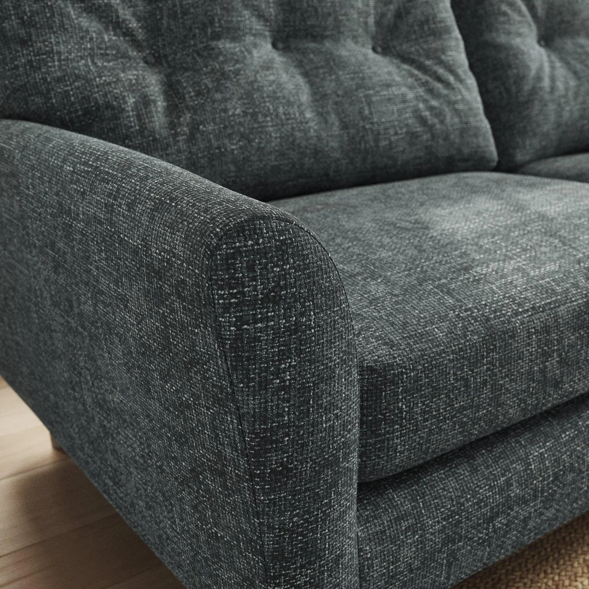 Sven Chunky Chenille 4 Seater Sofa Navy – image 5