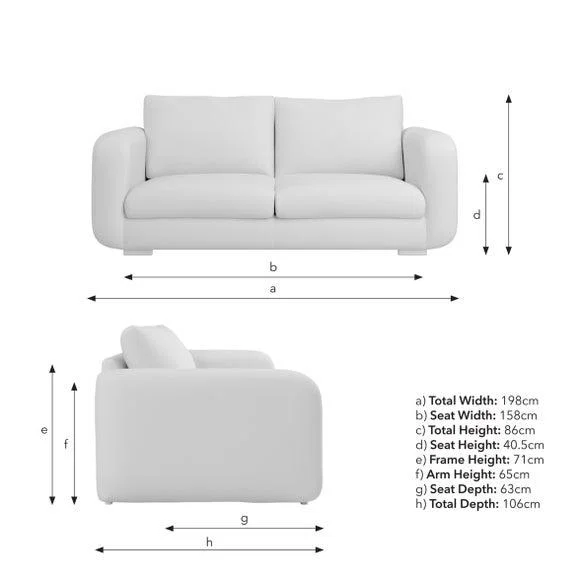 Luca Tonal Boucle 3 Seater Sofa – image 9