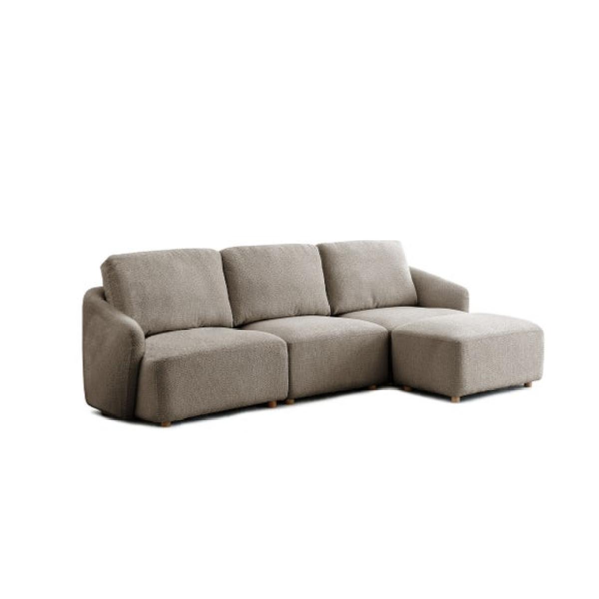 Lyla Boucle Modular 3 Seater with Footstool – image 4