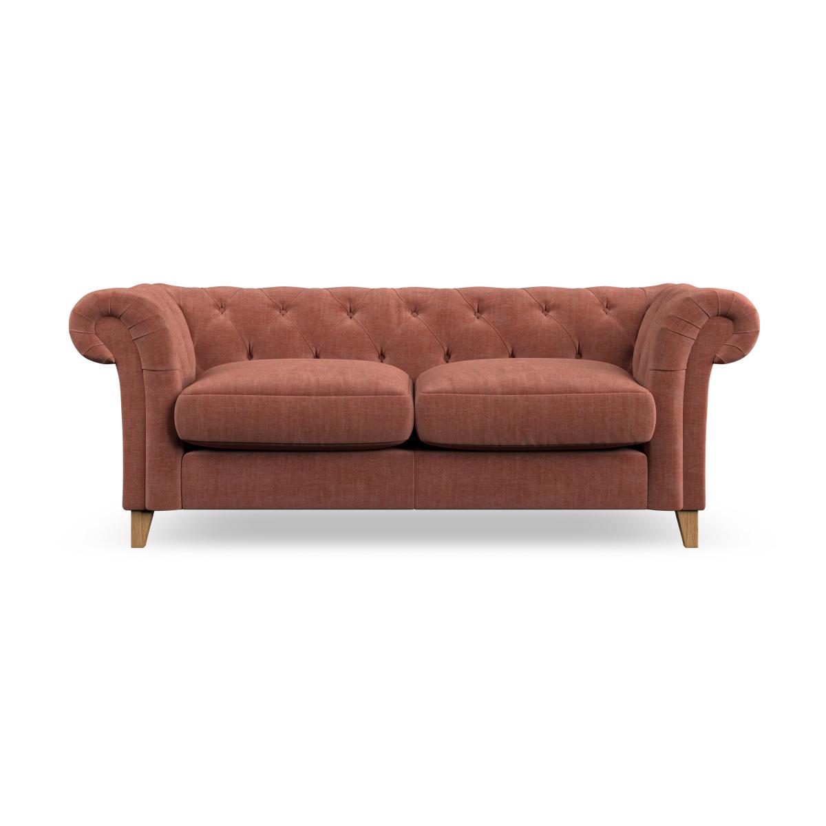 Pimlico 3 Seater Sofa Tonal Plush Chenille Terracotta – image 4