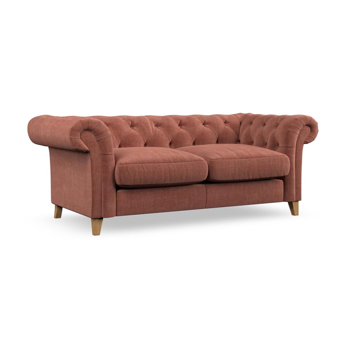 Pimlico 3 Seater Sofa Tonal Plush Chenille Terracotta – image 5