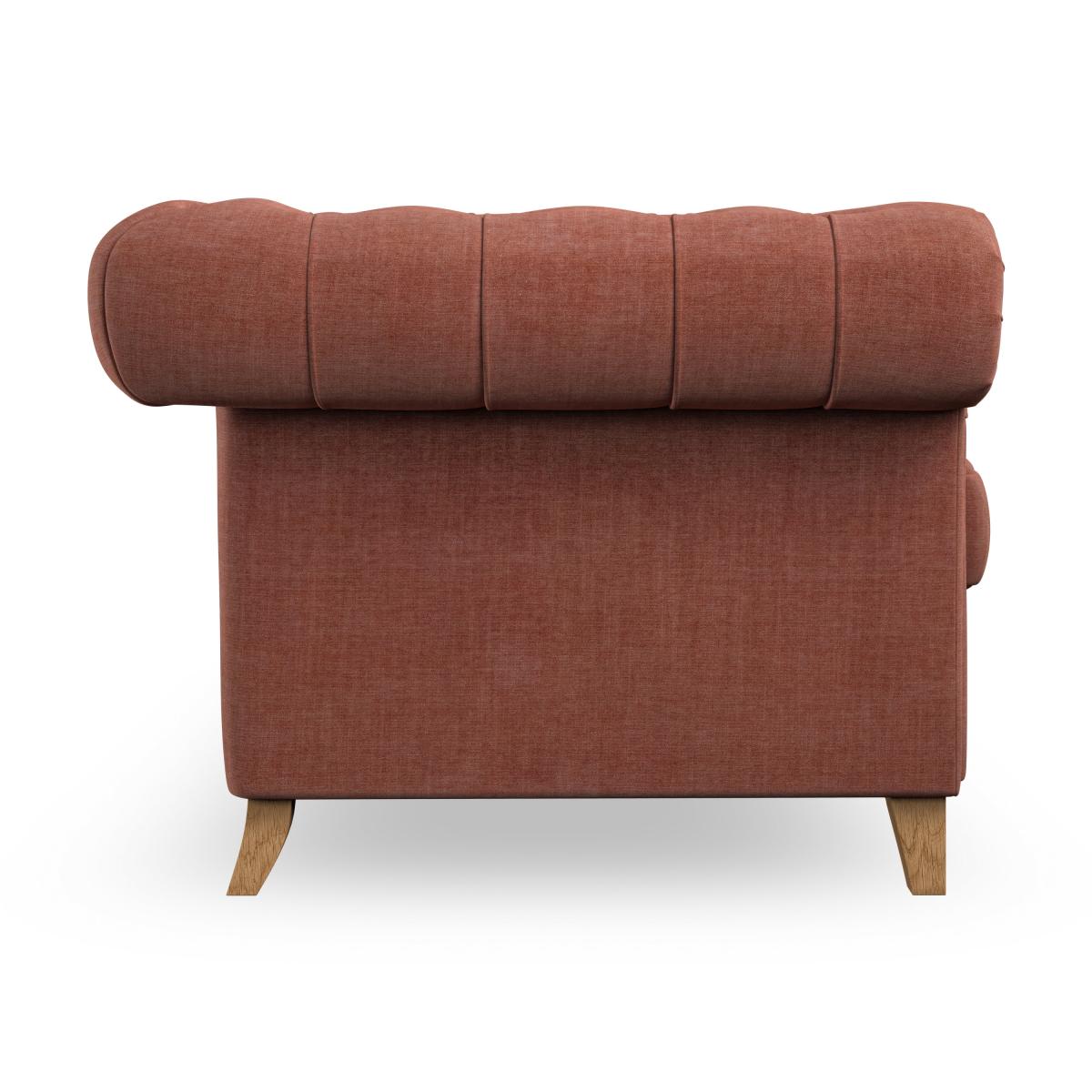 Pimlico 3 Seater Sofa Tonal Plush Chenille Terracotta – image 6
