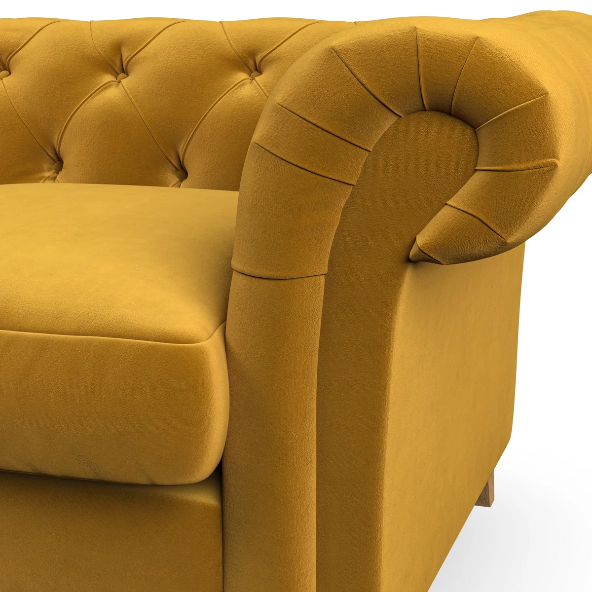 Pimlico 4 Seater Sofa House Velvet Amber Gold – image 2