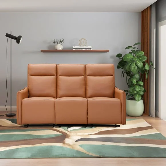 Lugo Faux Leather Manual Recliner 3 Seater Sofa – image 1