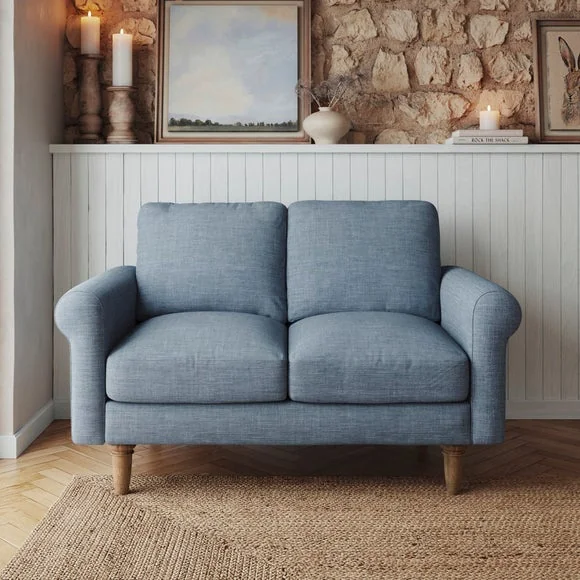 Maeve Faux Linen Compact 2 Seater Sofa – image 1