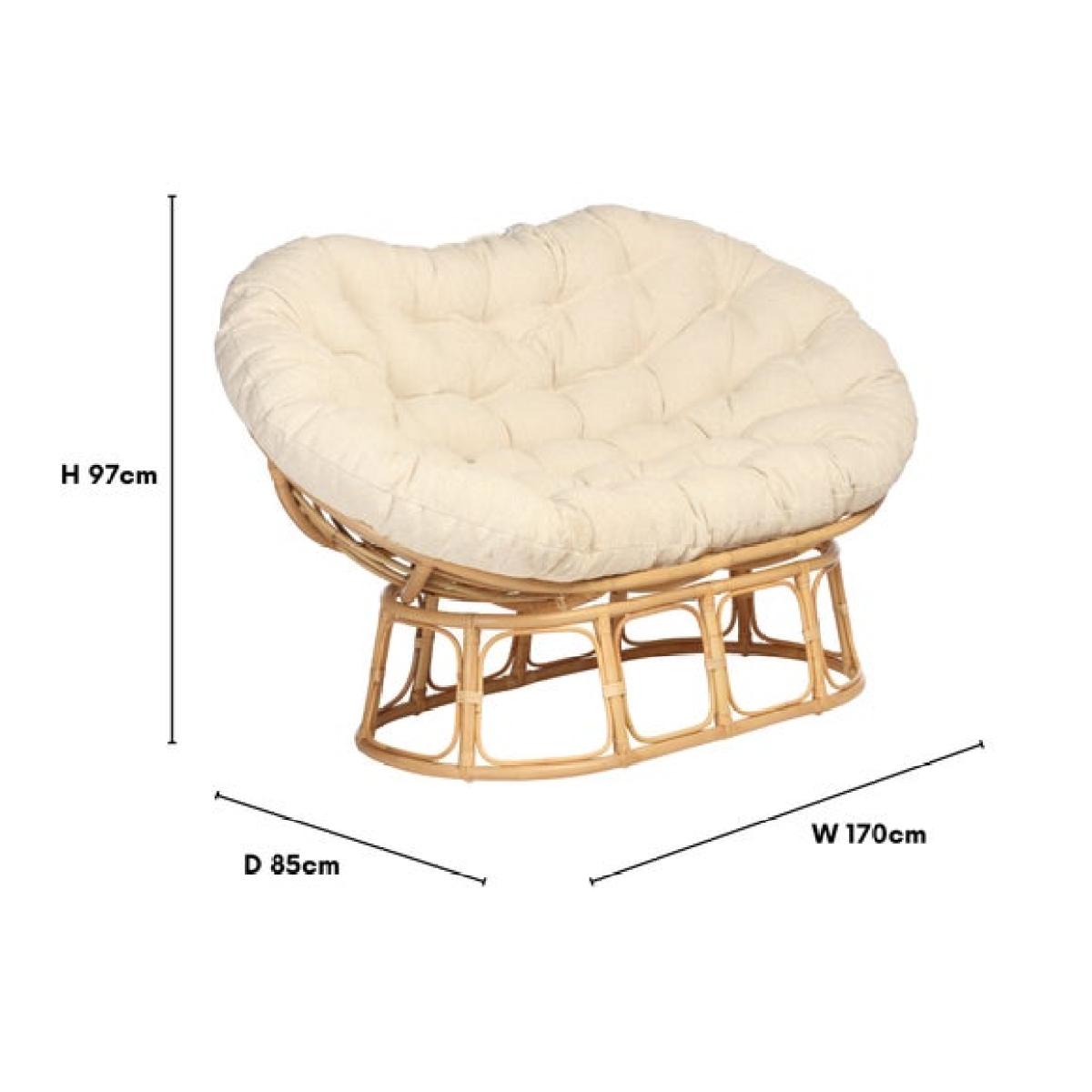 Desser Papasan Rattan Sofa – image 6
