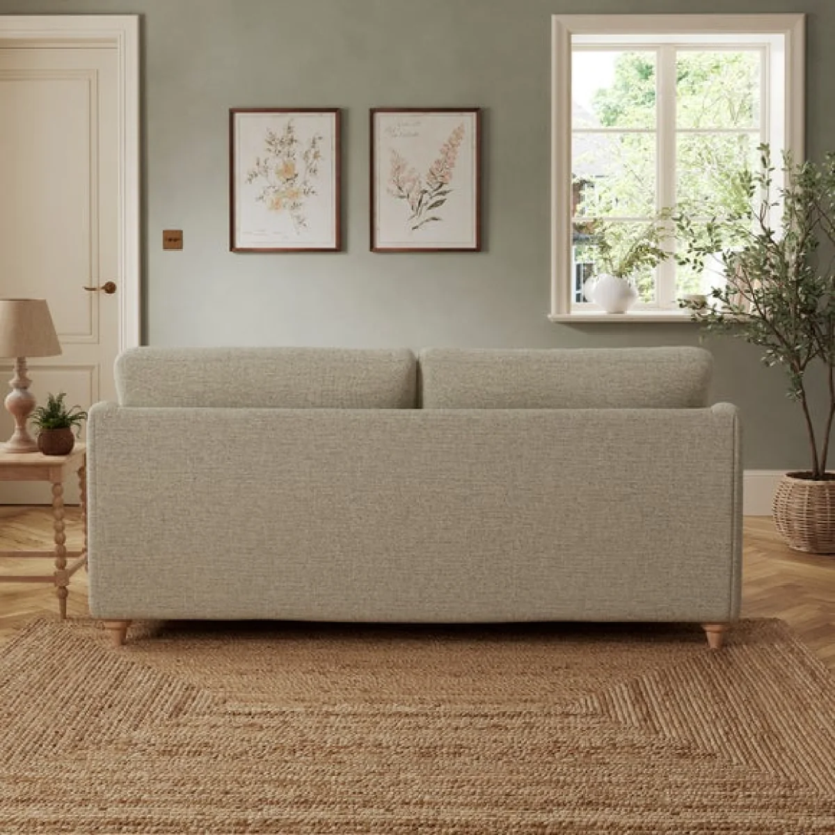 Hattie Basket Weave 3 Seater Sofa – image 2