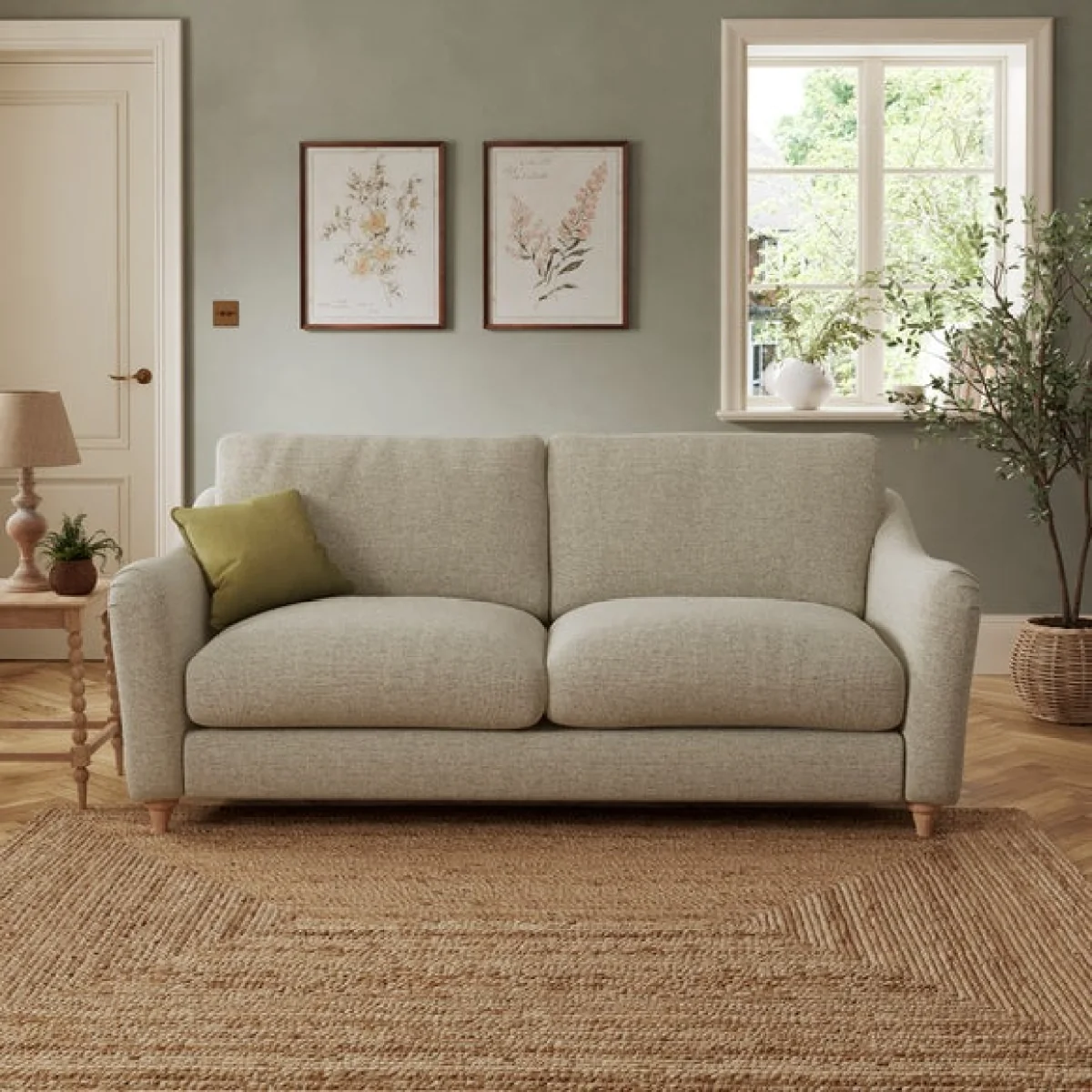 Hattie Basket Weave 3 Seater Sofa – image 1