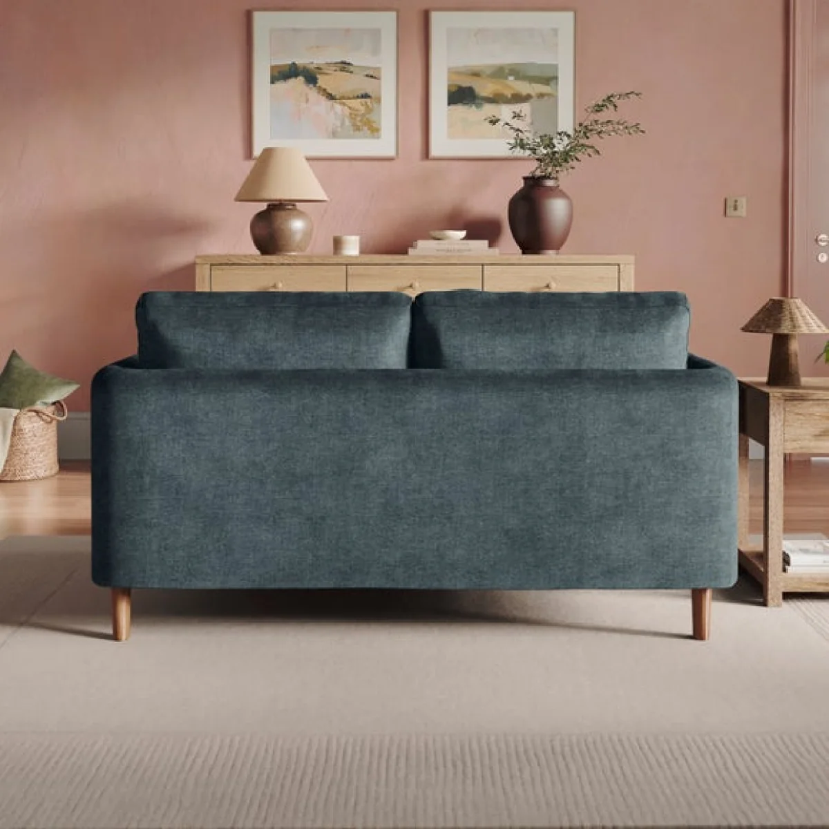 Max Soft Tonal Chenille 2 Seater Sofa – image 2