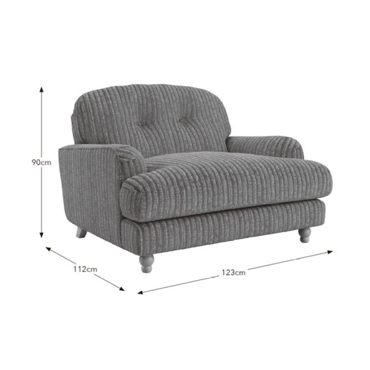 Martha Chunky Chenille Stripe Snuggle Sofa – image 9