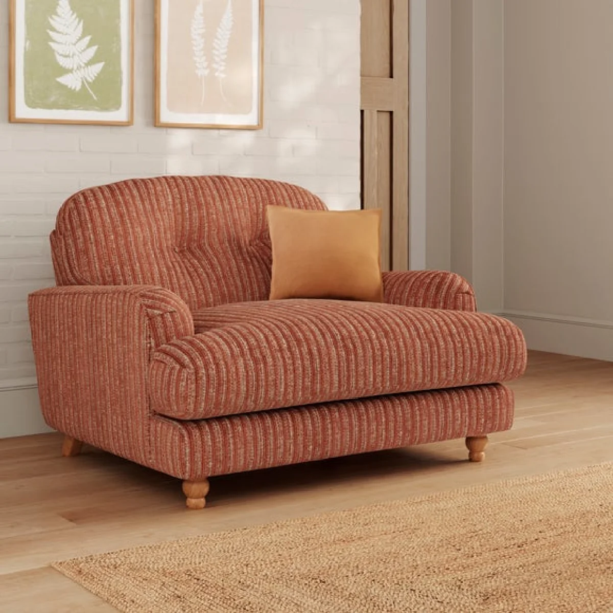 Martha Chunky Chenille Stripe Snuggle Sofa – image 1