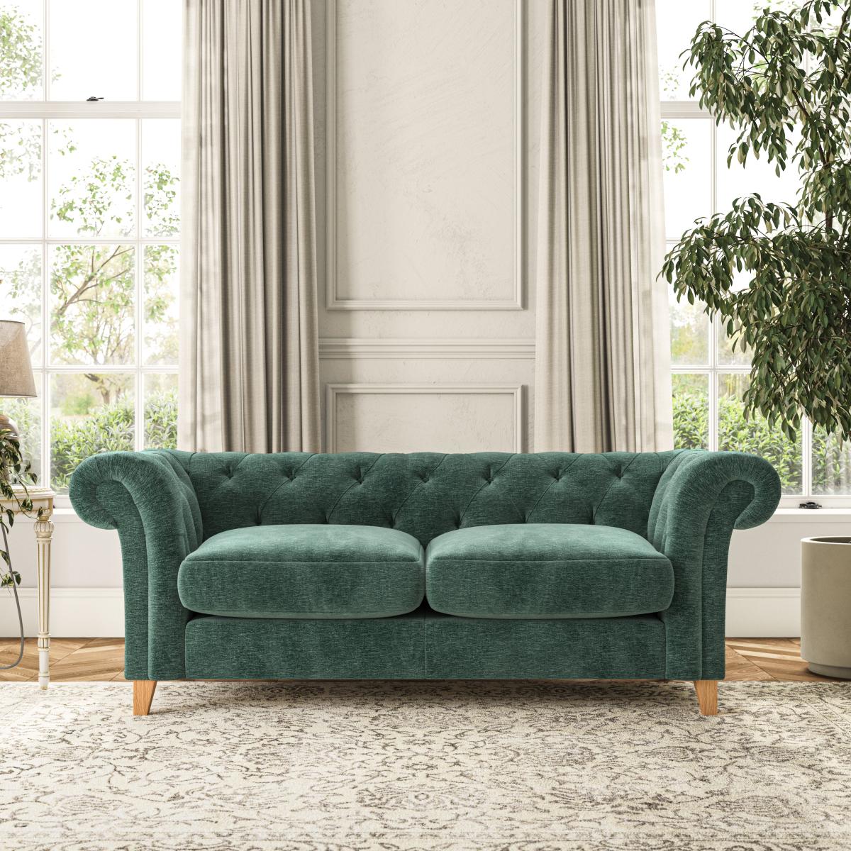 Pimlico 3 Seater Sofa Luxury Chenille Pacific – image 2
