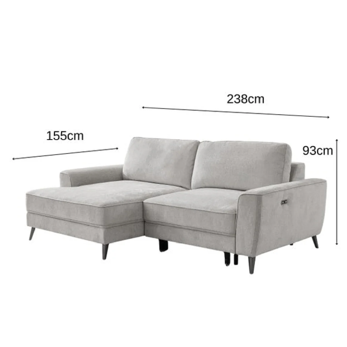 Ellon Power Roll Out 3 Seater Sofa Bed – image 9