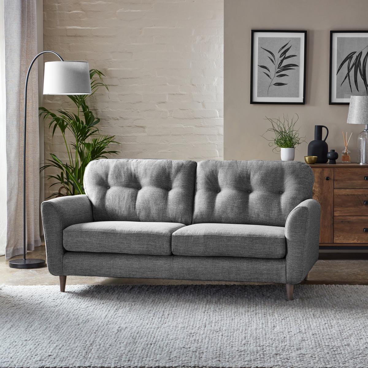 Return - Sven Tonal Weave 3 Seater Sofa, Grey – image 3