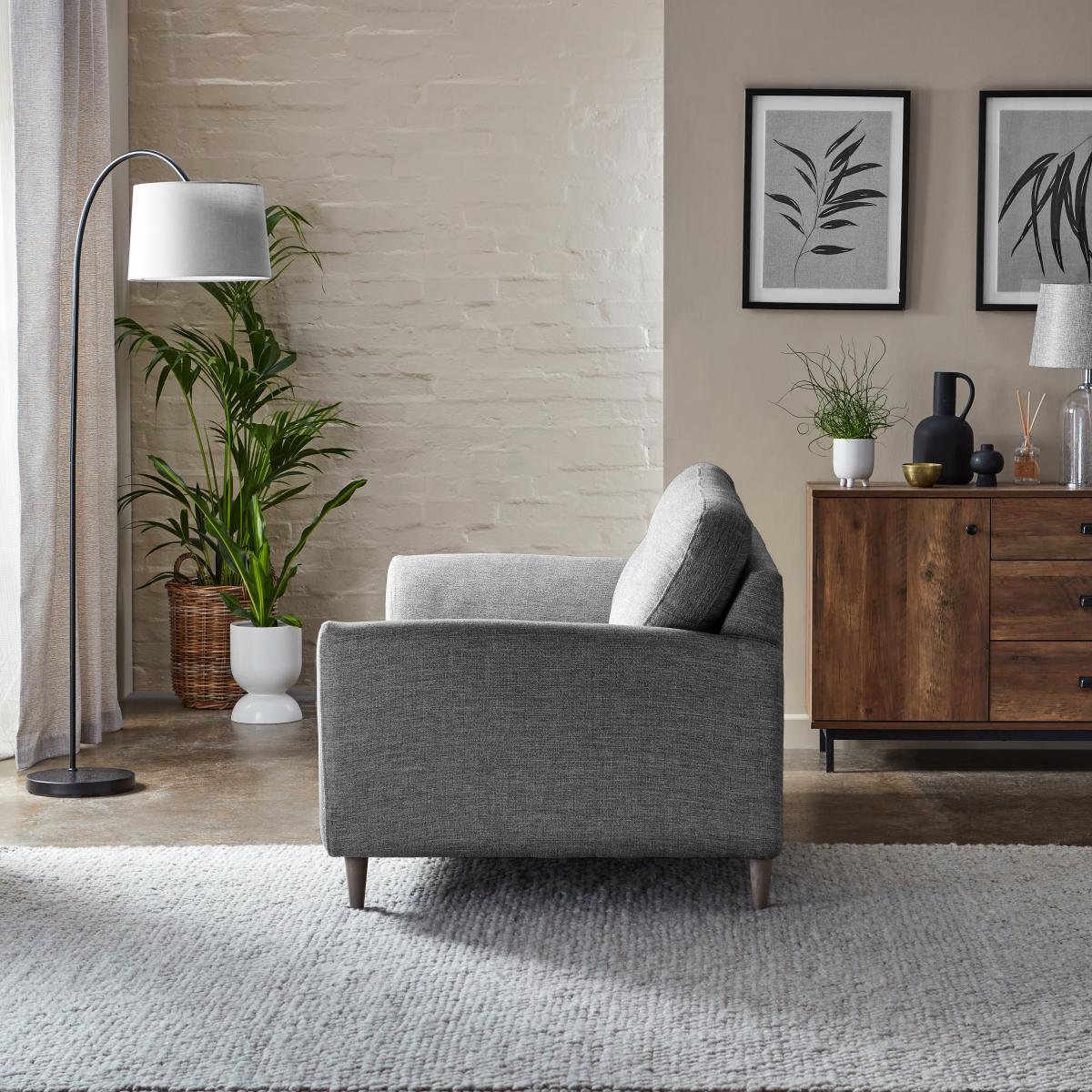 Return - Sven Tonal Weave 3 Seater Sofa, Grey – image 4