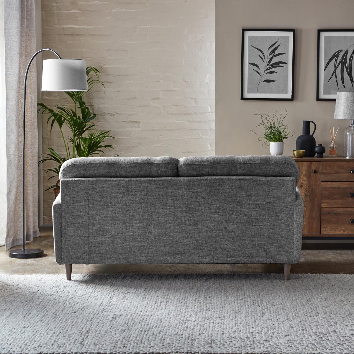 Return - Sven Tonal Weave 3 Seater Sofa, Grey – image 5