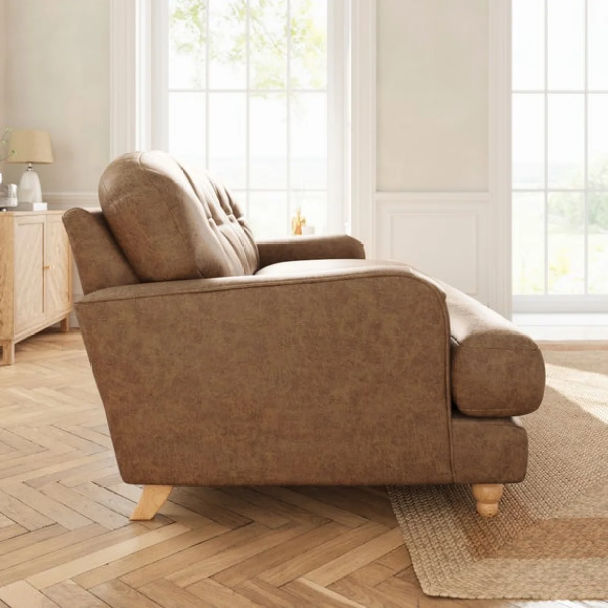 Martha 3 Seater Arizona Faux Leather Sofa – image 3