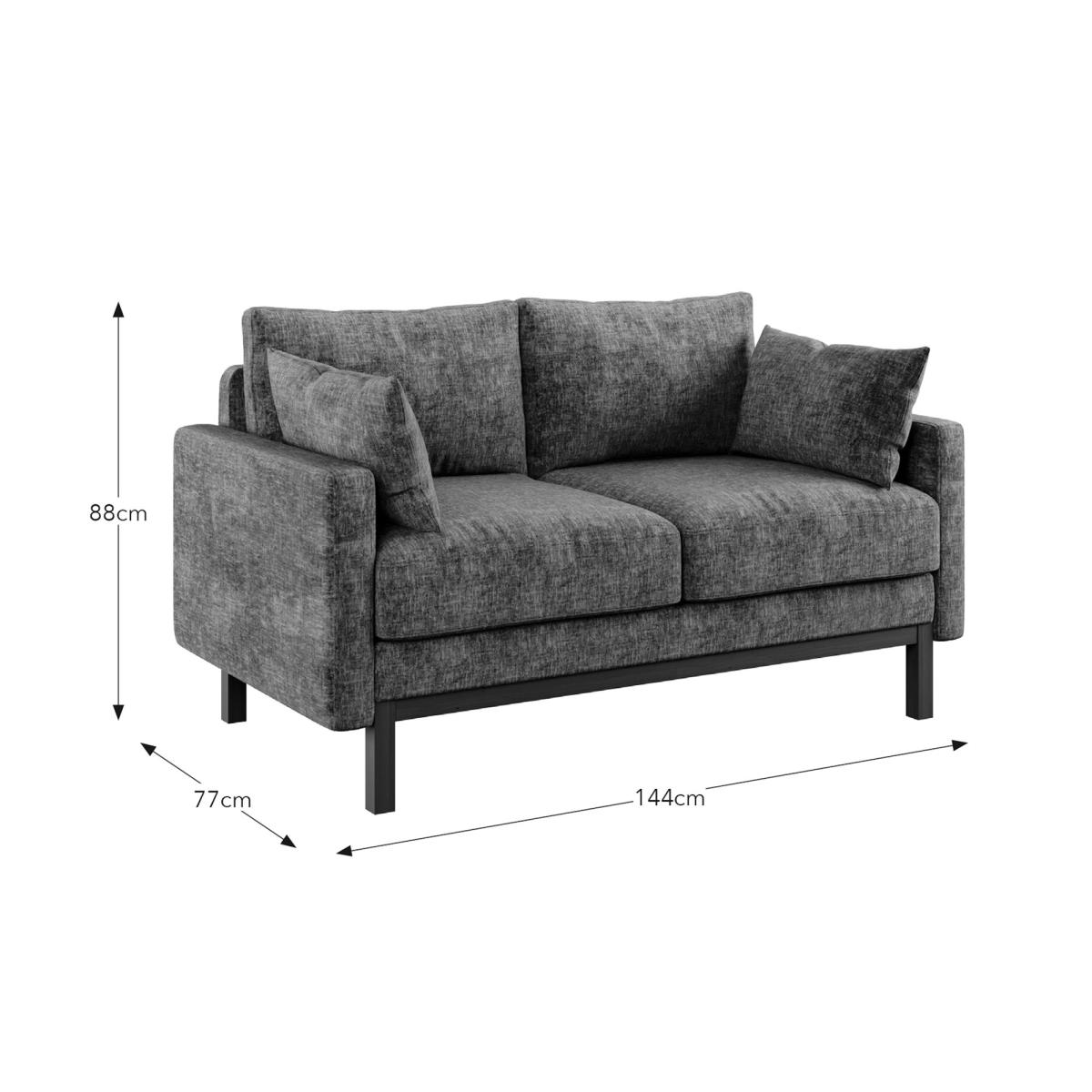 Morton Chenille Distressed 2 Seater Sofa – image 8