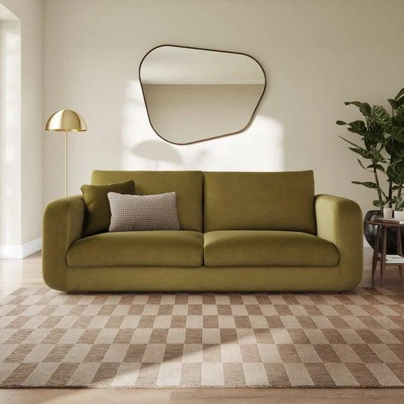 Luca Matte Soft Velvet 4 Seater Sofa – image 1