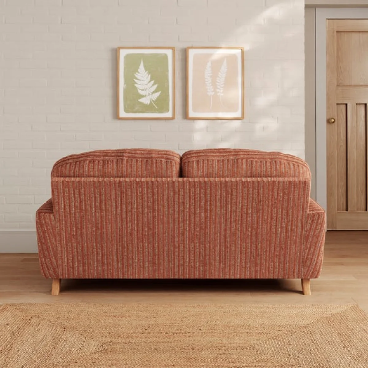 Martha Chunky Chenille Stripe 2 Seater Sofa – image 2