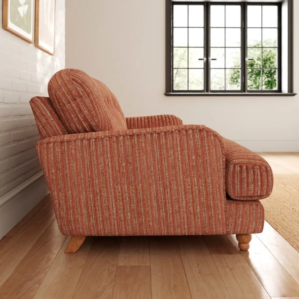 Martha Chunky Chenille Stripe 2 Seater Sofa – image 3