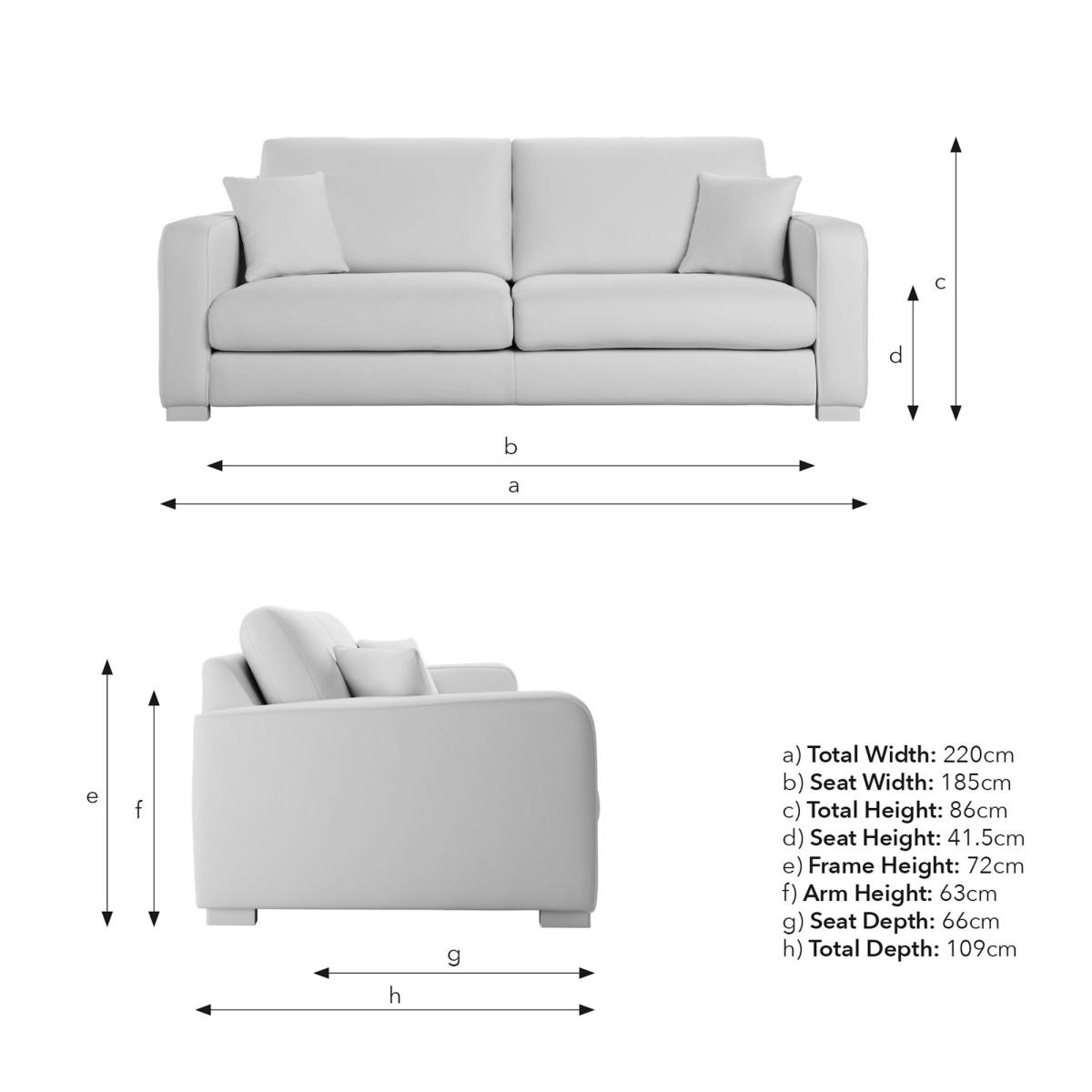 Carson Vintage Velvet 4 Seater Sofa – image 8