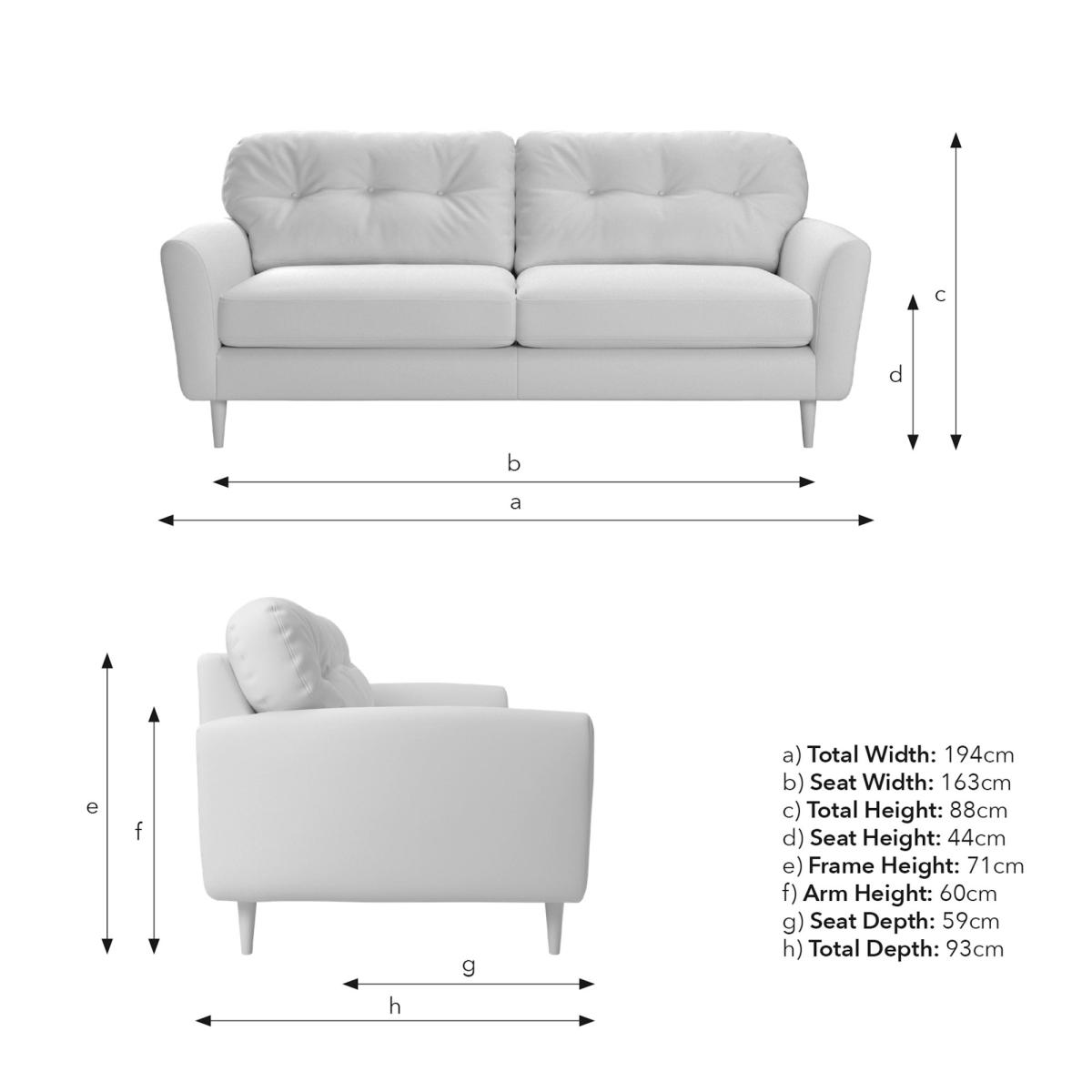 Sven Tonal Weave 4 Seater Sofa Natural – image 8