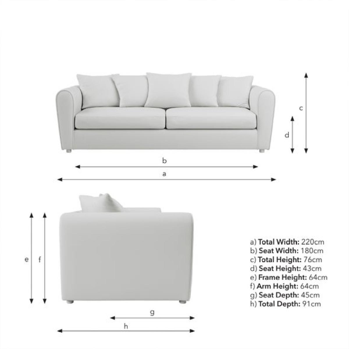 Blake Horizontal Jumbo Cord 4 Seater Sofa – image 9
