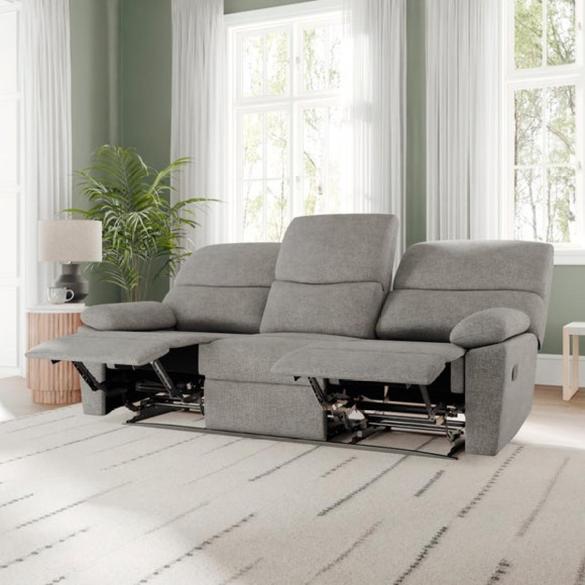 Murphy Chenille Manual Recliner 3 Seater Sofa – image 2