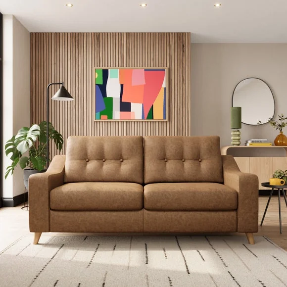Baxter II Arizona Faux Leather 3 Seater Sofa – image 1