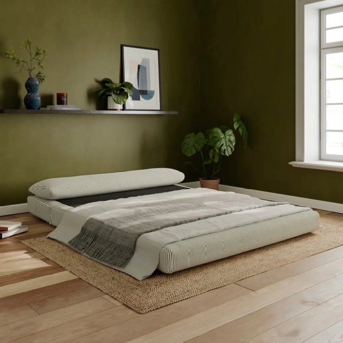Jenner Tiny Stripe Small Double 2 Seater Sofa Bed – image 2