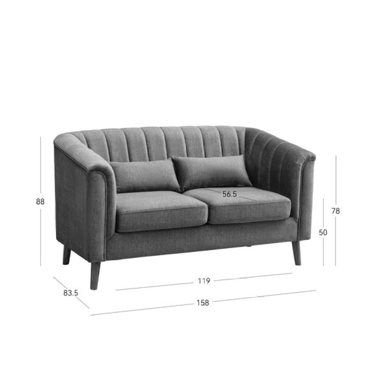 Return - Image Furnishings Charlotte Velvet 2 Seater Sofa – image 5