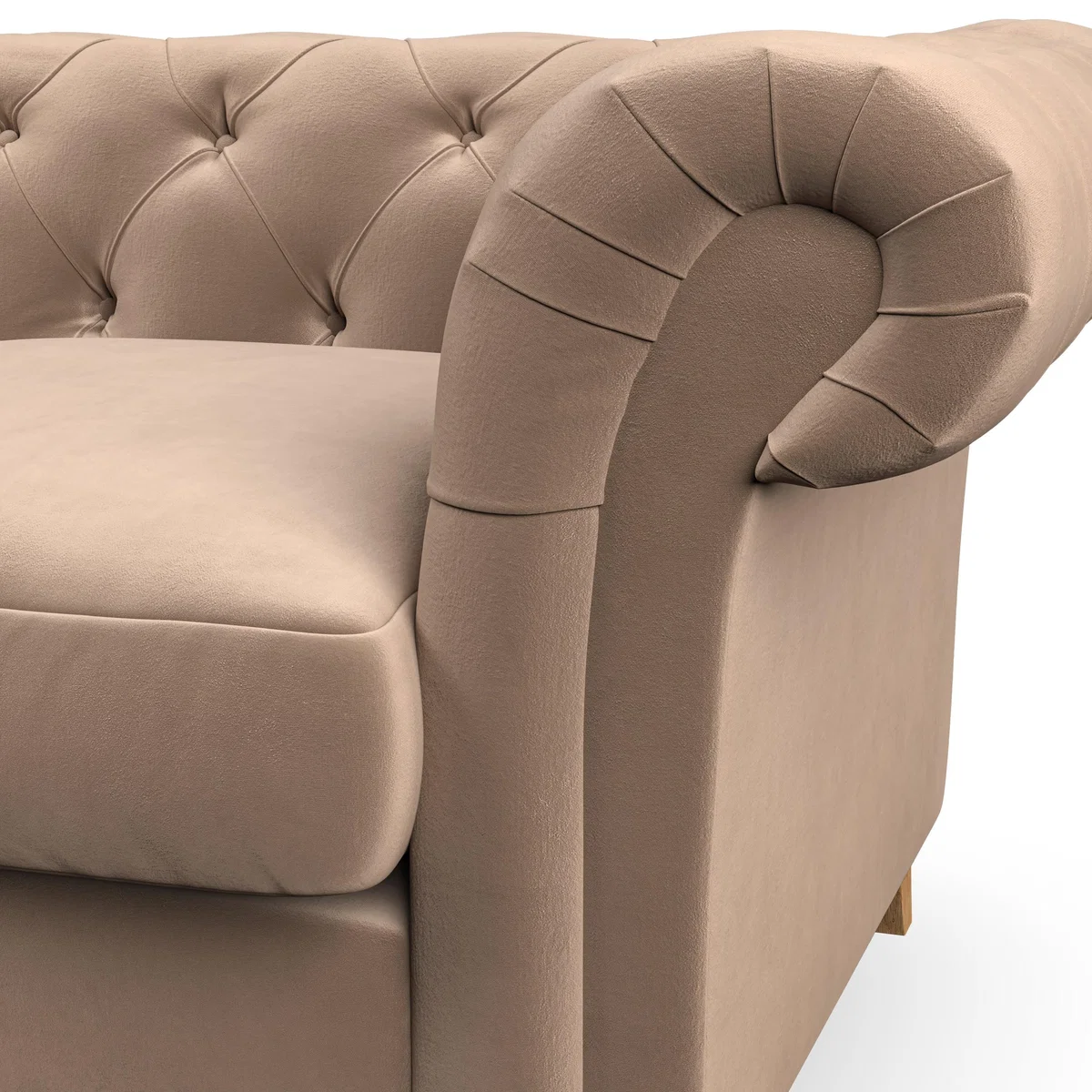 Pimlico Large 3 Seater Sofa House Velvet Taupe – image 2