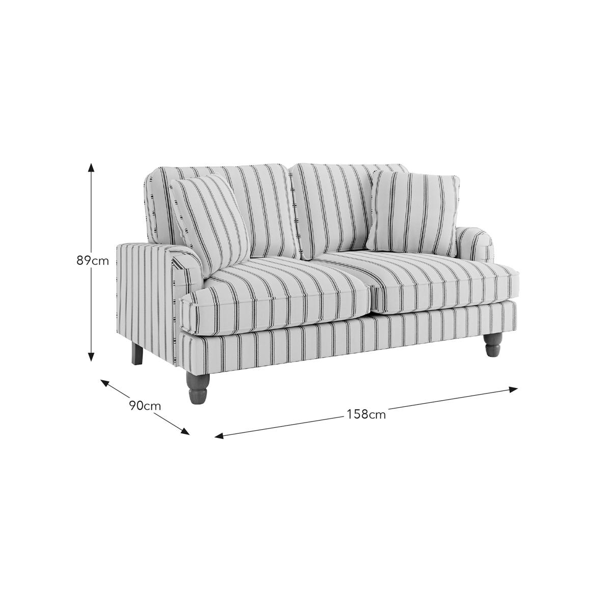 Beatrice Folkstone Stripe 2 Seater Sofa Folkstone Stripe Blue – image 8