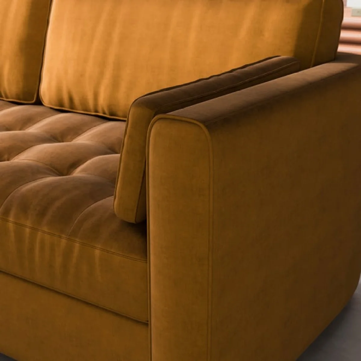 Zoe II Velvet 3 Seater Sofa – image 4