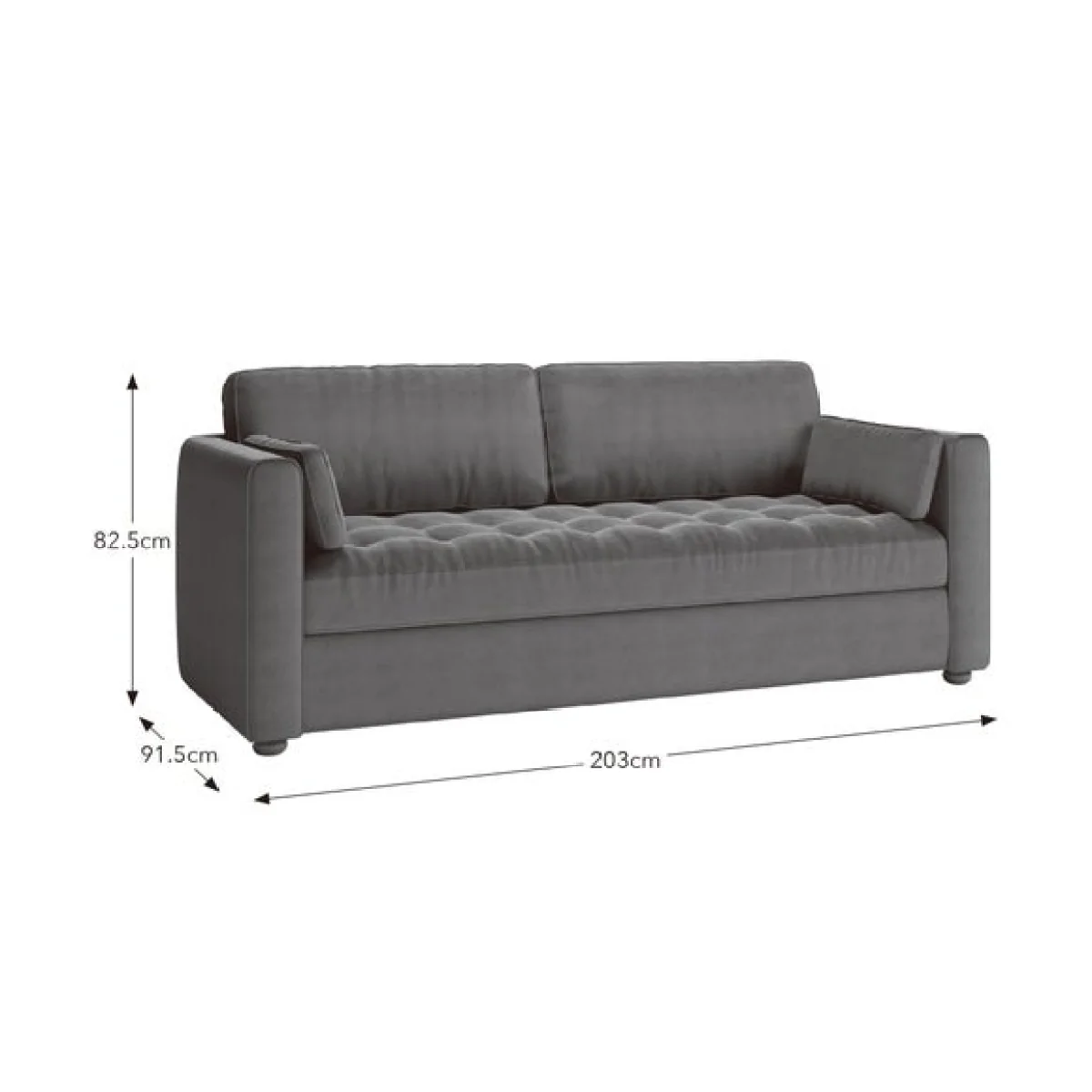 Zoe II Velvet 3 Seater Sofa – image 9