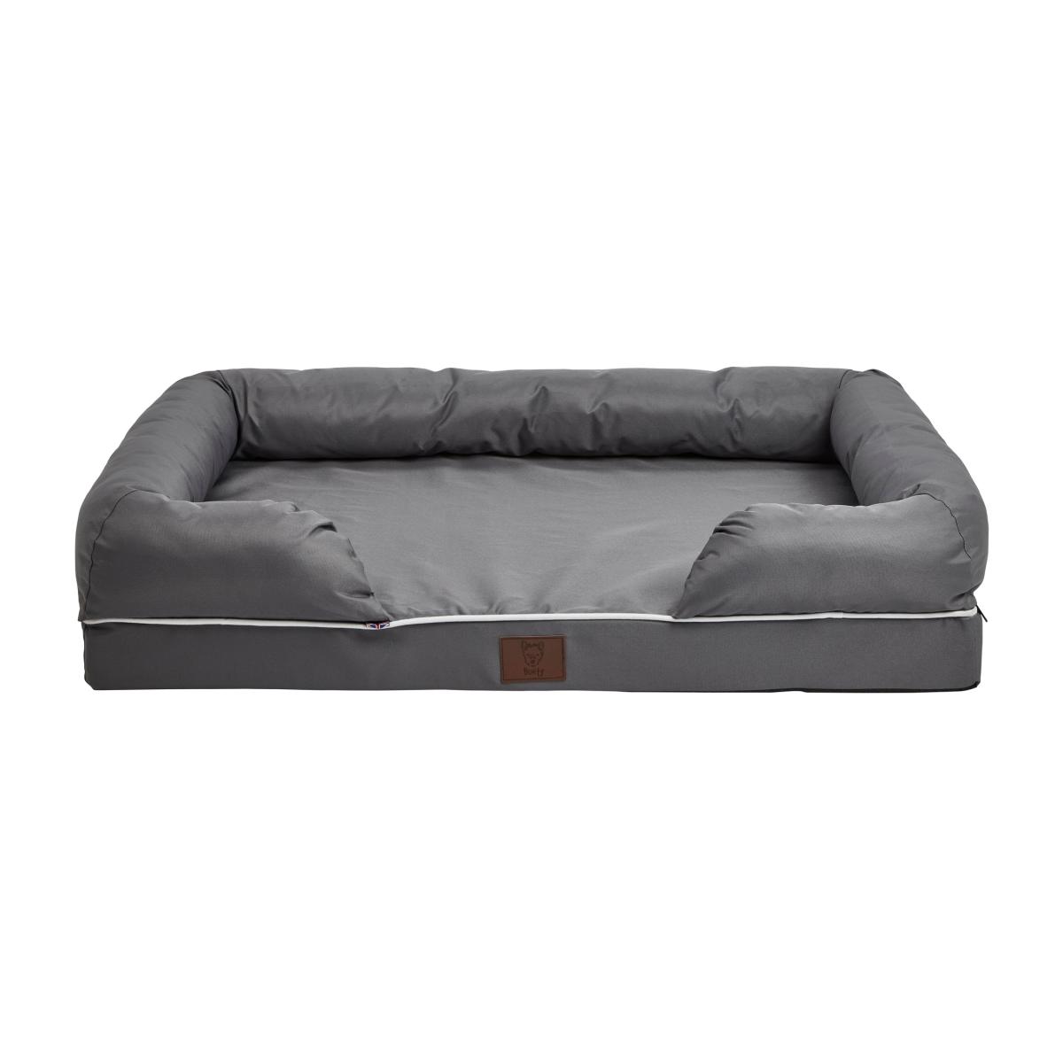 Bunty Grey Waterproof Cosy Couch Dog Bed – image 1