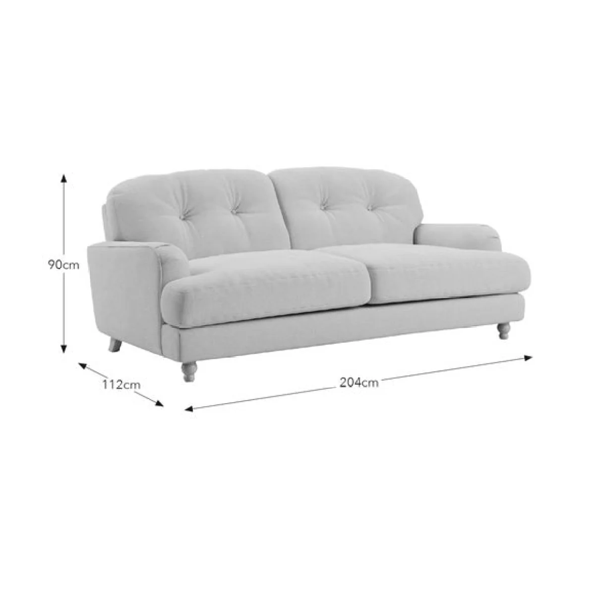 Martha 3 Seater Chenille Soft Texture Sofa – image 9
