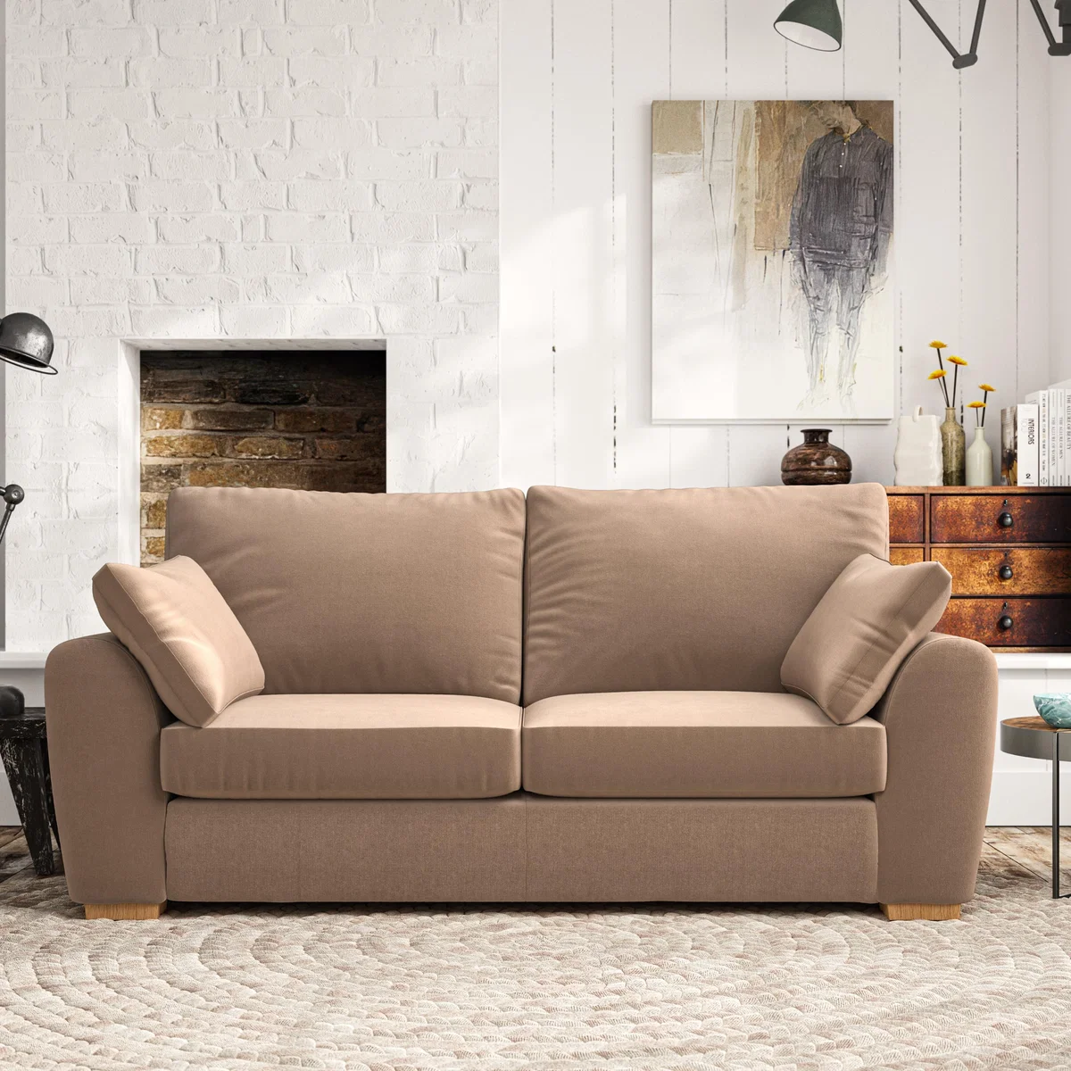 Madison 3 Seater Sofa House Velvet Taupe – image 1