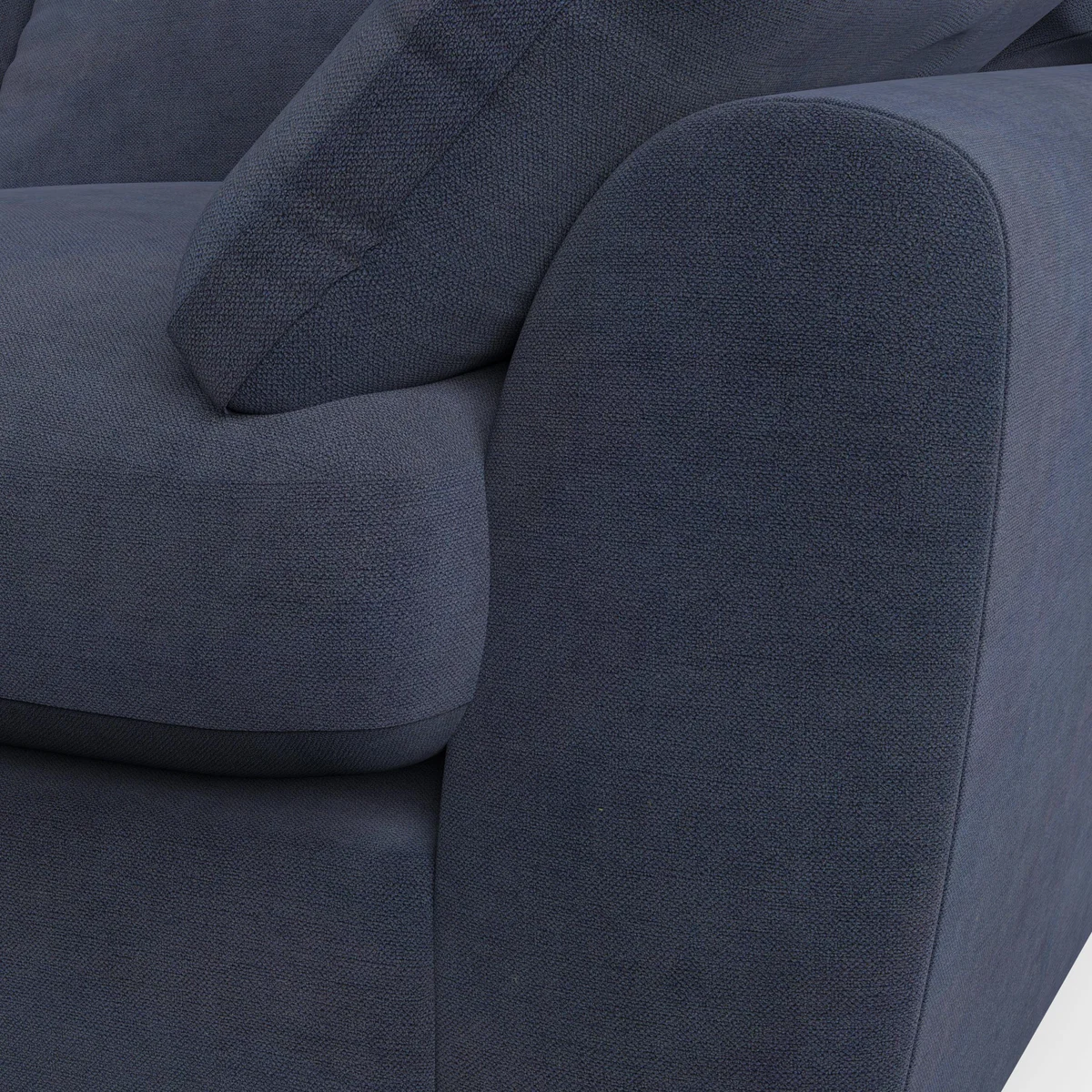 Madison Large 2 Seater Sofa Aqua Clean Chenille Navy – image 1
