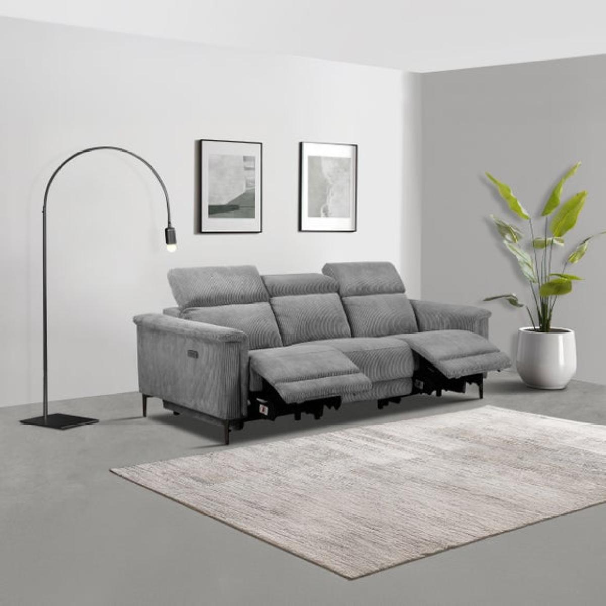 Lund Corduroy Power Recliner 3 Seater Sofa – image 3