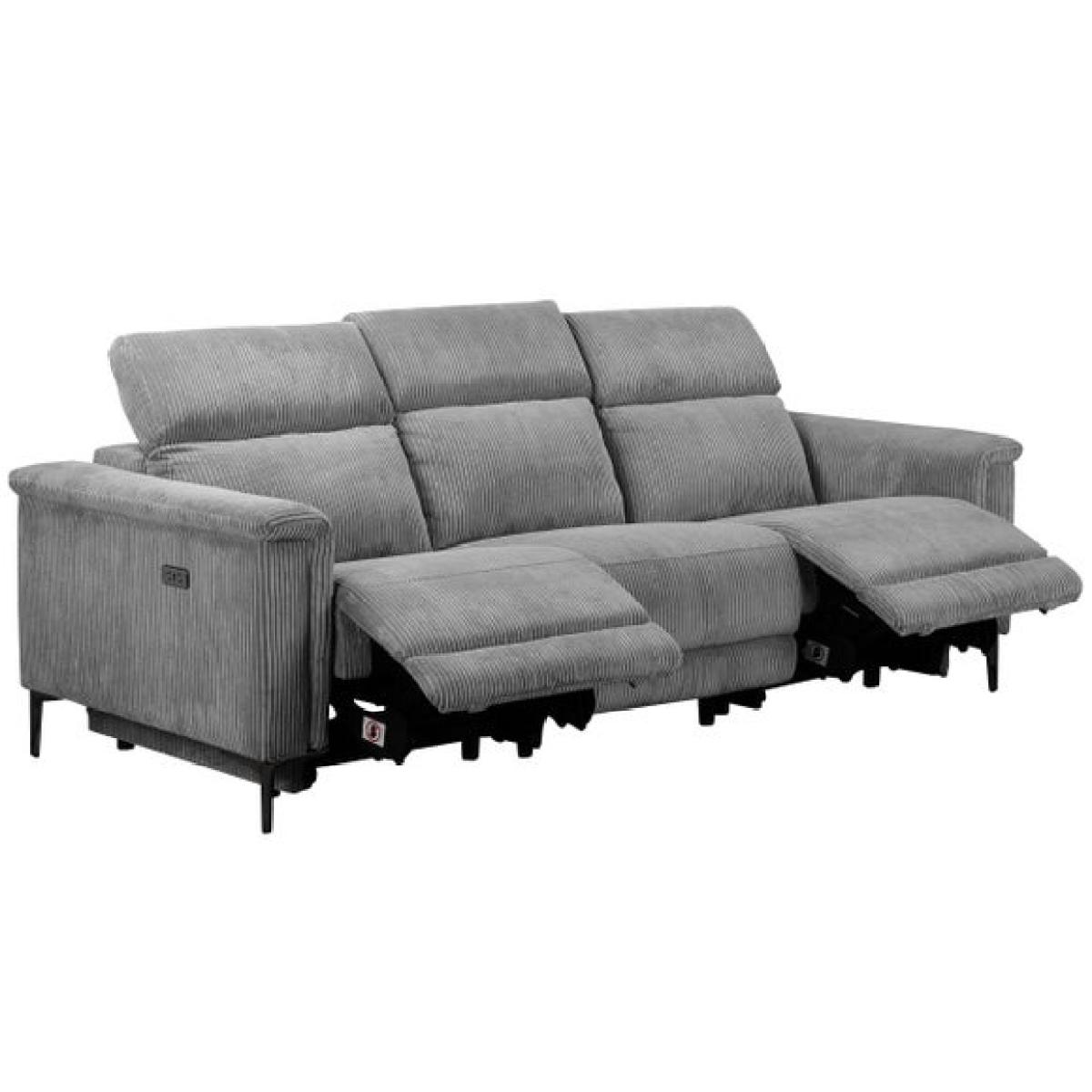 Lund Corduroy Power Recliner 3 Seater Sofa – image 6