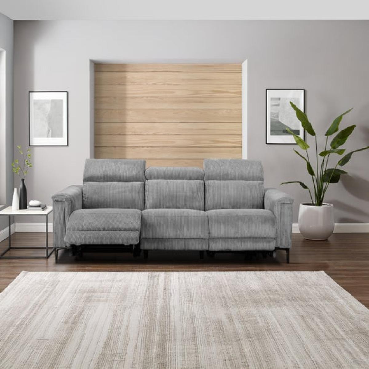 Lund Corduroy Power Recliner 3 Seater Sofa – image 1